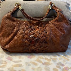 Brahmin vintage braided weave shoulder bag